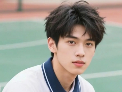 场上打球的青春男大